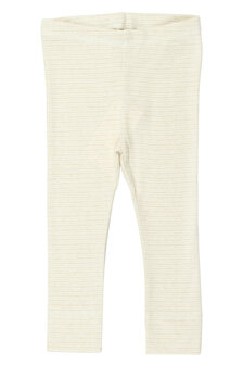 Broekje van biokatoen - Laatste maat 50 - beige gestreept