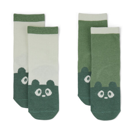Nuuroo - dieren sokken groen 2-pak biologisch katoen